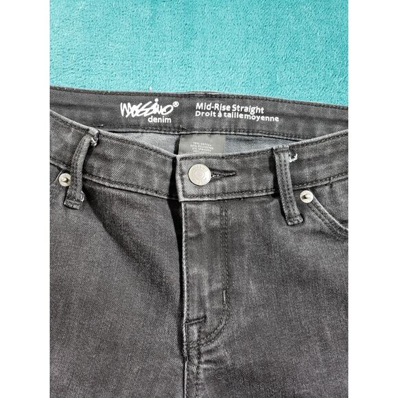 Mossimo Jeans Size 6 Womens Black Stretch Pants Dark Wash Mid Rise Straight - Picture 5 of 11
